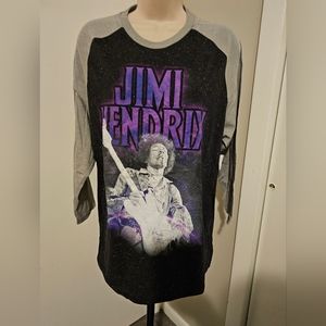 Jimi Hendrix 3/4 sleeve tee, sz Large